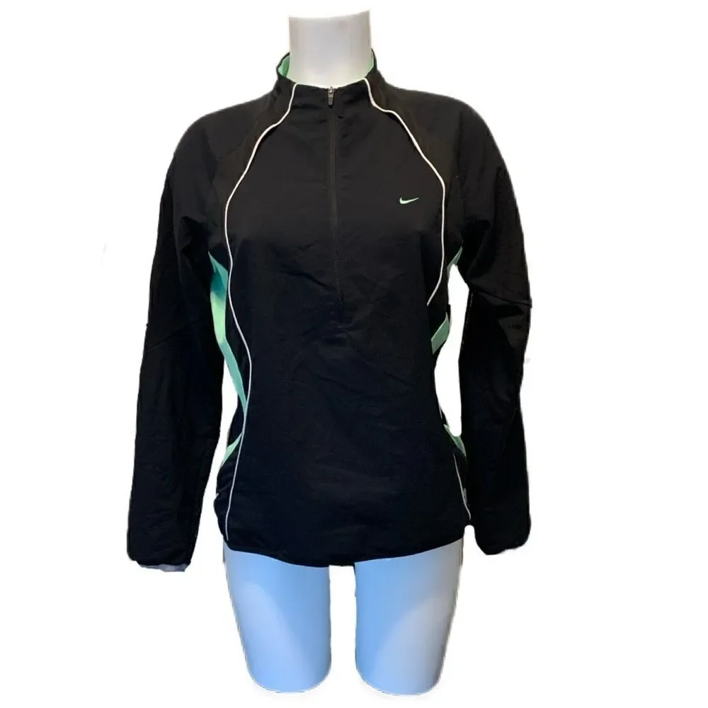 Nike sphere dry black/mint quarter zip pull-over size M
